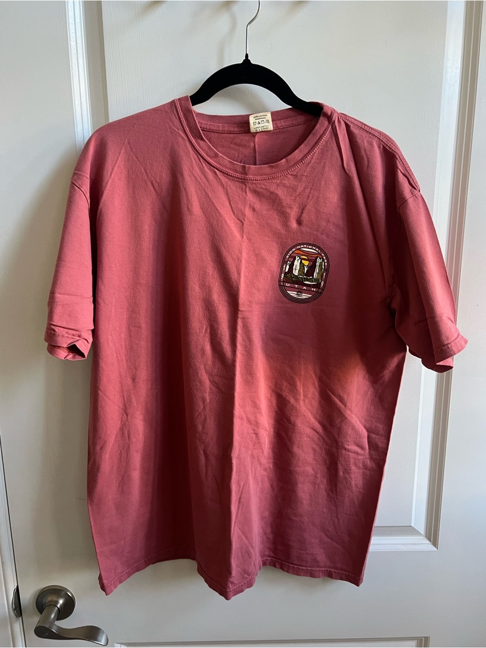 Zion National Park Short-Sleeve Graphic Tee in Dusty Red